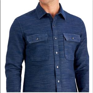 Micheal Kors Blue Button Down Dobby